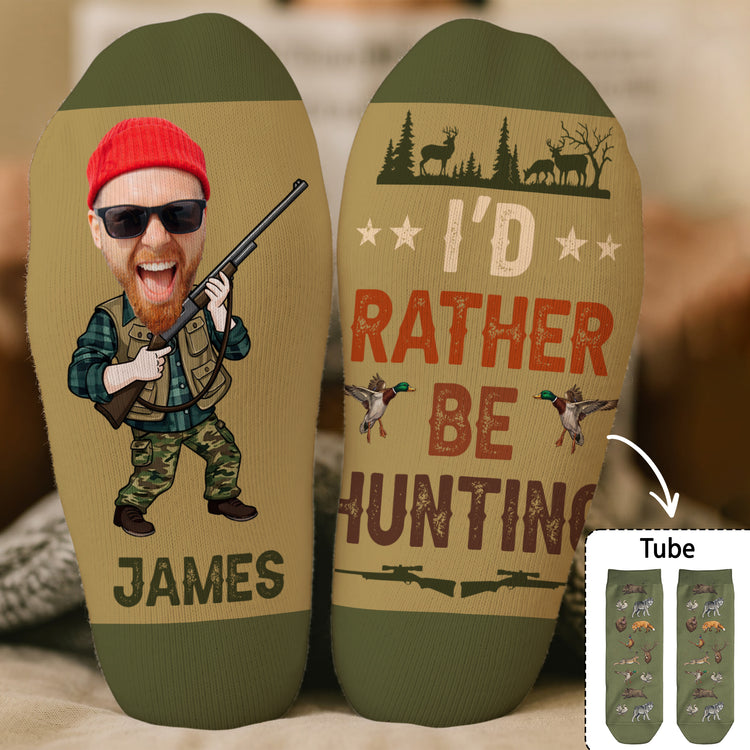 Hunting Socks Funny Gift For Dad Grandpa Husband - Personalized Socks 2