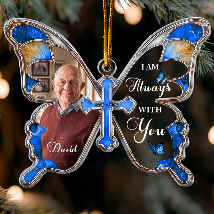 I Am Always With You Butterfly Shaped Memorial Christmas Gifts - Personalized Ornament 2