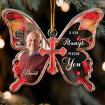 I Am Always With You Butterfly Shaped Memorial Christmas Gifts - Personalized Ornament 3