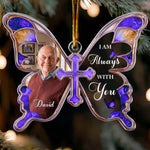 I Am Always With You Butterfly Shaped Memorial Christmas Gifts - Personalized Ornament 4