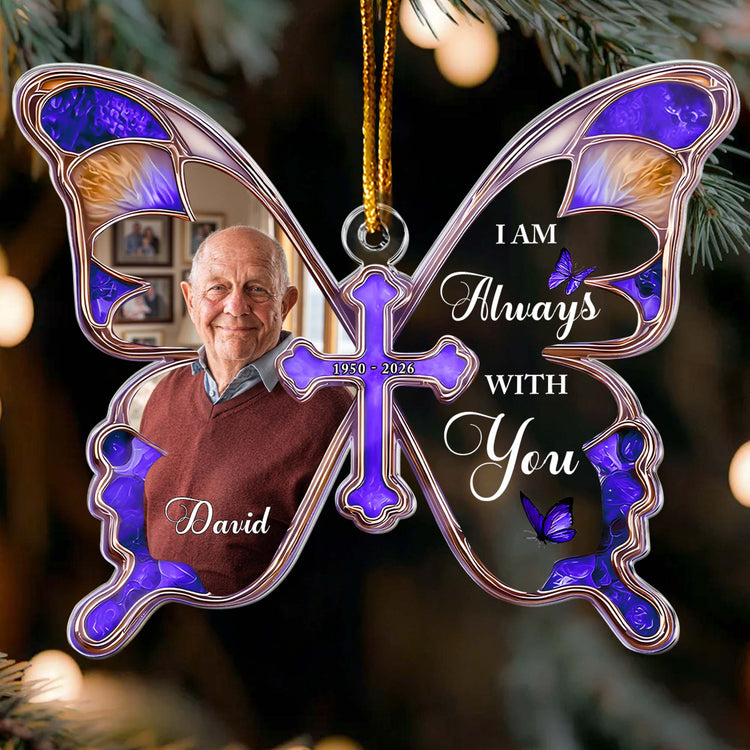 I Am Always With You Butterfly Shaped Memorial Christmas Gifts - Personalized Ornament 4