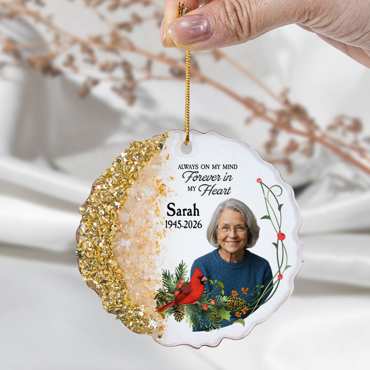I Am Always With You Custom Photo - Personalized Resin Ornament 2