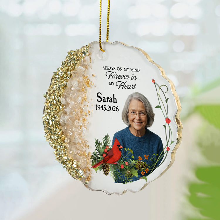 I Am Always With You Custom Photo - Personalized Resin Ornament 3