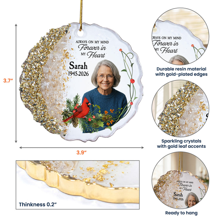 I Am Always With You Custom Photo - Personalized Resin Ornament 4