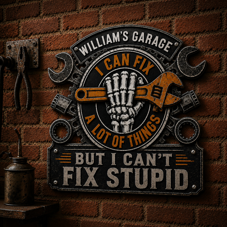 I Can Fix A Lot Of Things But I Can't Fix Stupid - Personalized Metal Sign 2