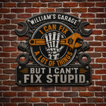I Can Fix A Lot Of Things But I Can't Fix Stupid - Personalized Metal Sign 3