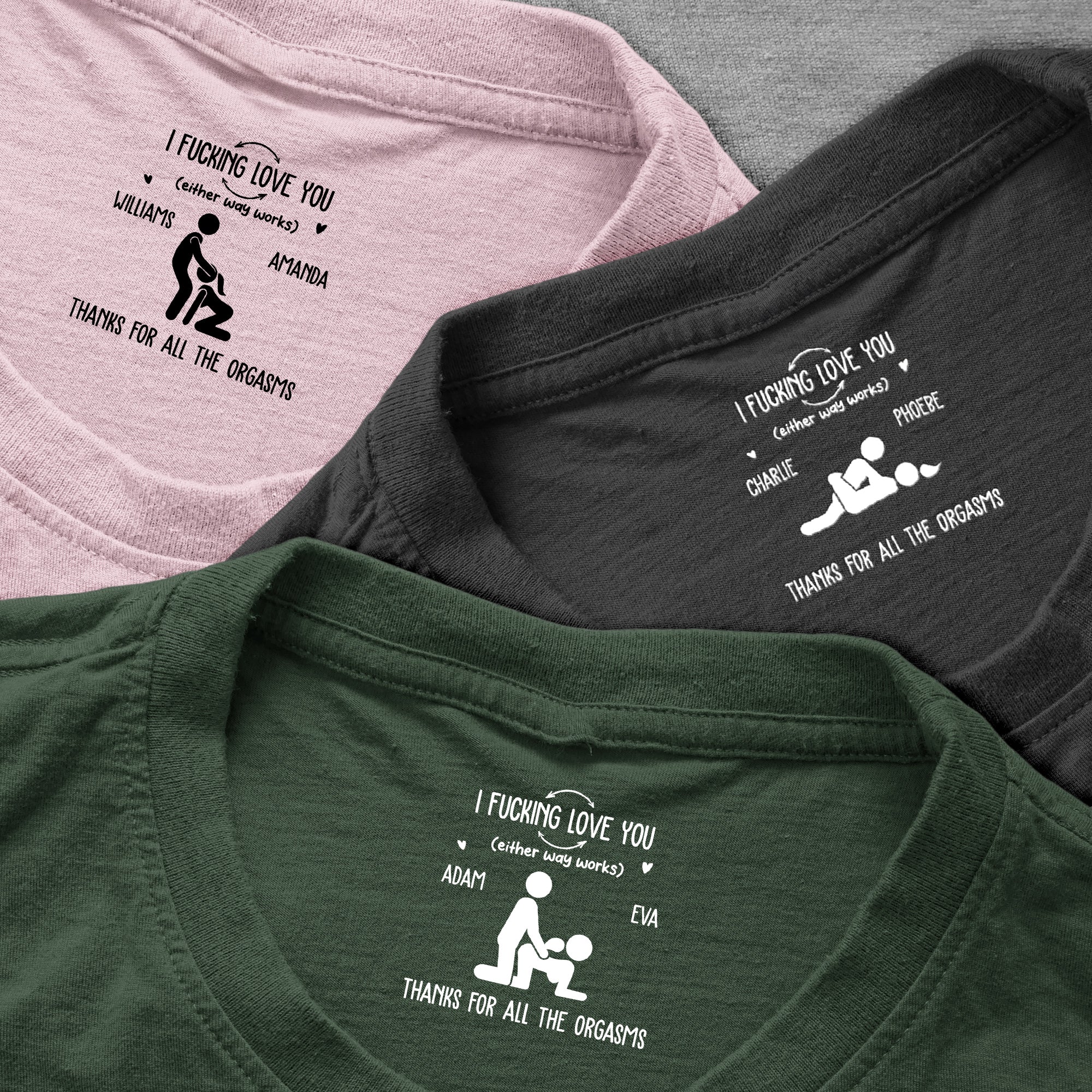 I F Love You Thanks For All The Orgasms Funny Gifts For Husband - Personalized Shirt 4
