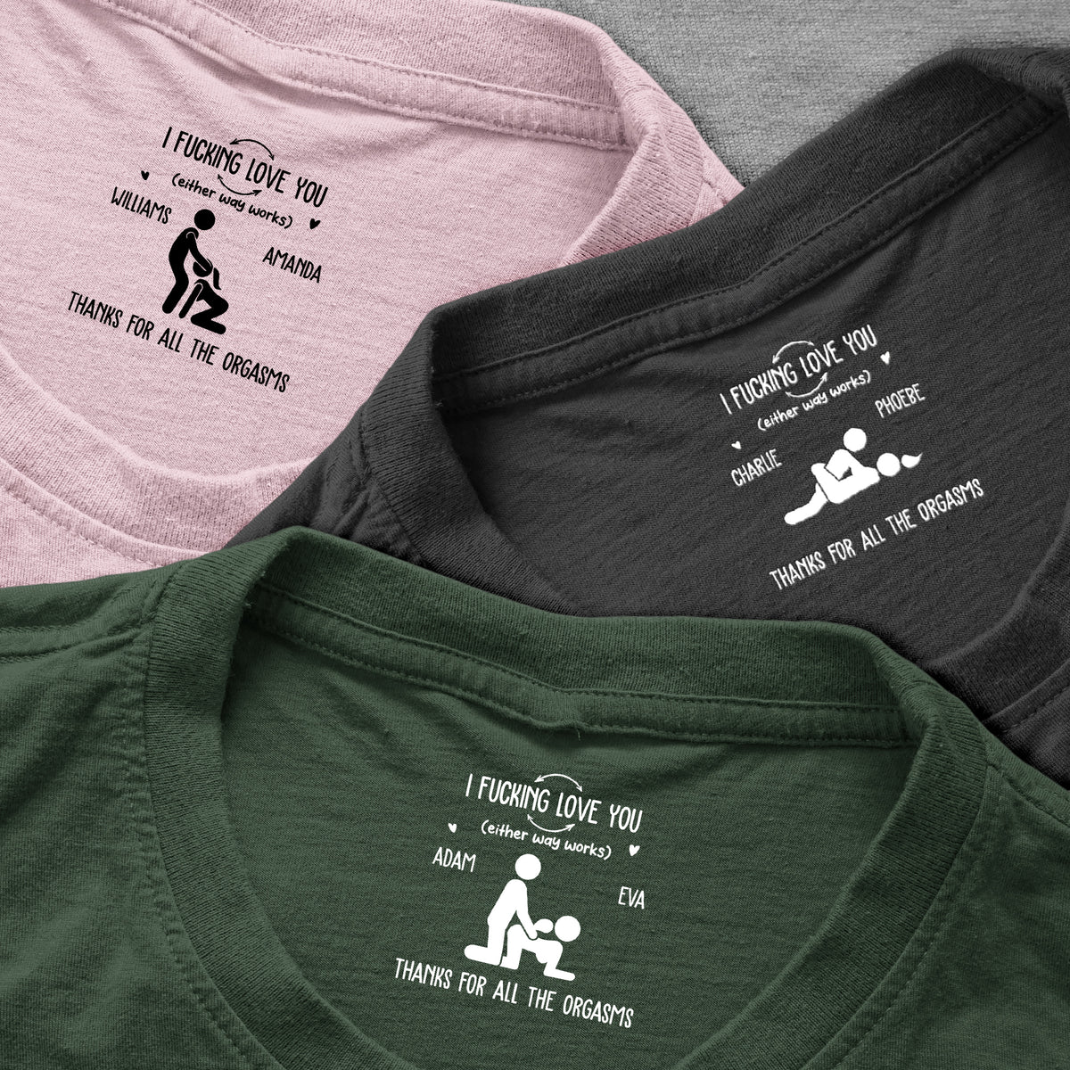 I F Love You Thanks For All The Orgasms Funny Gifts For Husband - Personalized Shirt 4