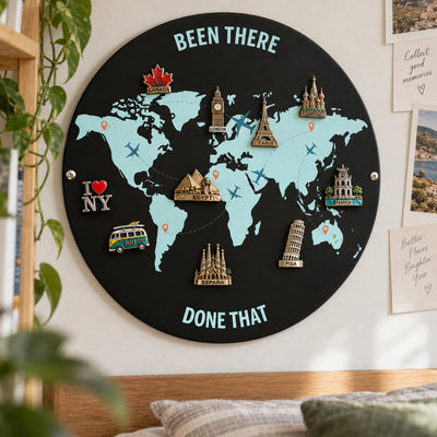 I Haven't Been Everywhere But It's On My List - Personalized Metal Magnet Board