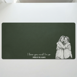 I Love You & I'm So Pround Of You Custom Photo Sketch Line Art Gifts For Daughter, Son - Personalized Desk Mat 4