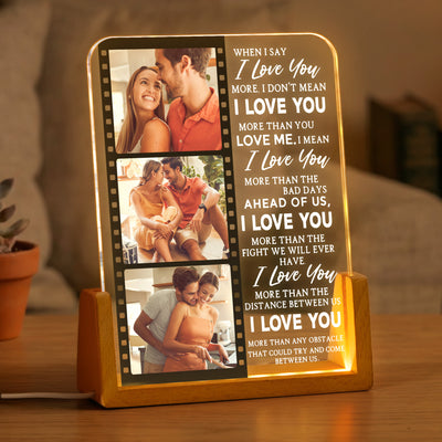 I Love You More Than Anything Couple Anniversary Gifts - Personalized Night Light