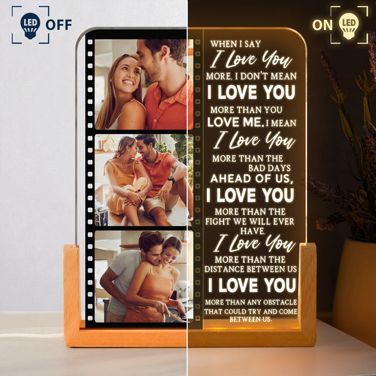 I Love You More Than Anything Couple Anniversary Gifts - Personalized Night Light 3