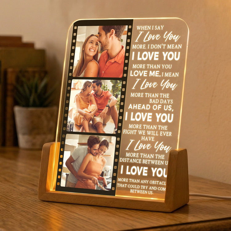 I Love You More Than Anything Couple Anniversary Gifts - Personalized Night Light 4