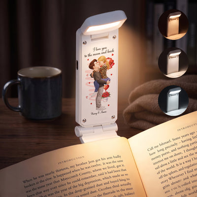 I Love You To The Moon And Back, Book Gifts For Couples, Her - Personalized Reading Lamp