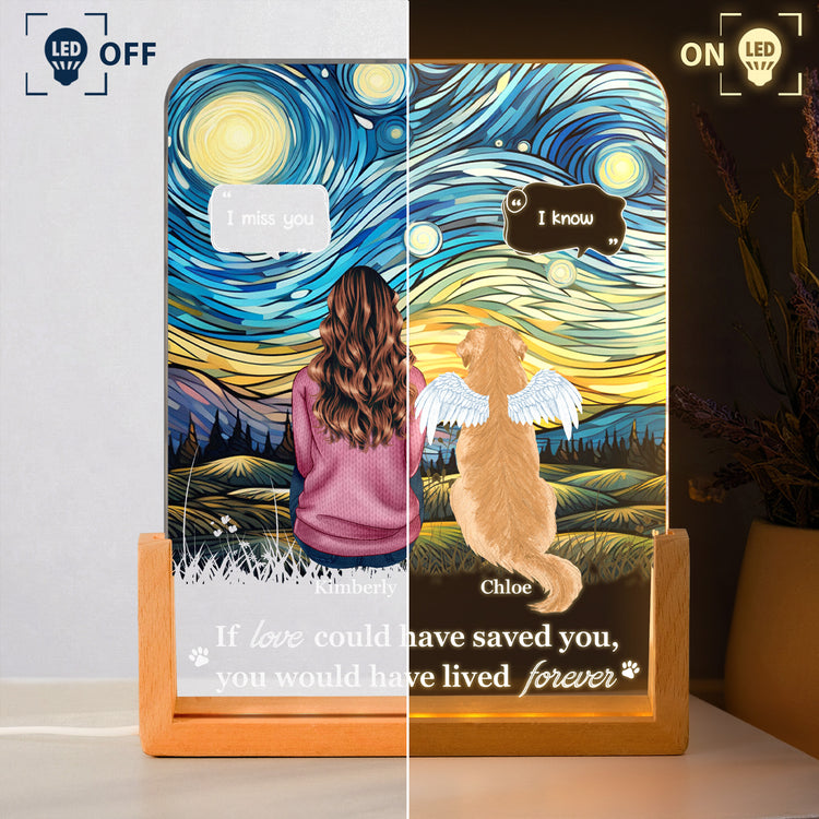 I Miss You Pet Loss Your Light Will Always Shine In My Heart - Personalized Night Light 3