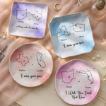 I Miss Your Face Long Distance Relationship Gifts For BFF, Besties - Personalized Jewelry Dish 1