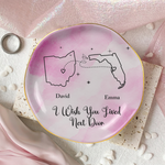 I Miss Your Face Long Distance Relationship Gifts For BFF, Besties - Personalized Jewelry Dish 3