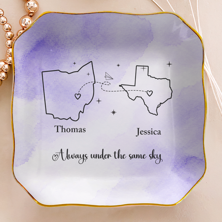 I Miss Your Face Long Distance Relationship Gifts For BFF, Besties - Personalized Jewelry Dish 4