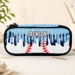 Icecream Drip Design For Baseball, Softball, Soccer, Football, Basketball, Hockey Lover - Personalized Pencil Case 2