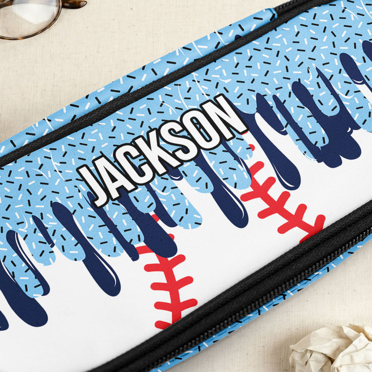 Icecream Drip Design For Baseball, Softball, Soccer, Football, Basketball, Hockey Lover - Personalized Pencil Case 3