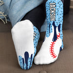 Icecream Drip Design For Baseball, Softball, Soccer, Football, Basketball, Hockey Lover - Personalized Socks 3