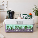 Icecream Drip Design For Baseball, Softball, Soccer, Football, Basketball, Hockey Lover - Personalized Storage Basket 4