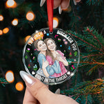 I'd Punch A B*tch For You Custom Photo Watercolor Friendship Gifts - Personalized Ornament 3