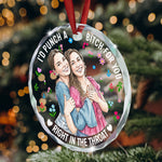 I'd Punch A B*tch For You Custom Photo Watercolor Friendship Gifts - Personalized Ornament 5