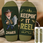 I'D Rather Be Fishing Gift For Dad Grandpa Husband - Personalized Socks 1