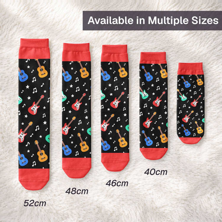 I'D Rather Be Playing My Guitar - Personalized Socks 4