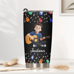 I'D Rather Be Playing My Guitar - Personalized Tumbler 2