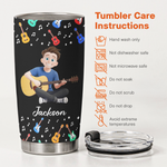 I'D Rather Be Playing My Guitar - Personalized Tumbler 6