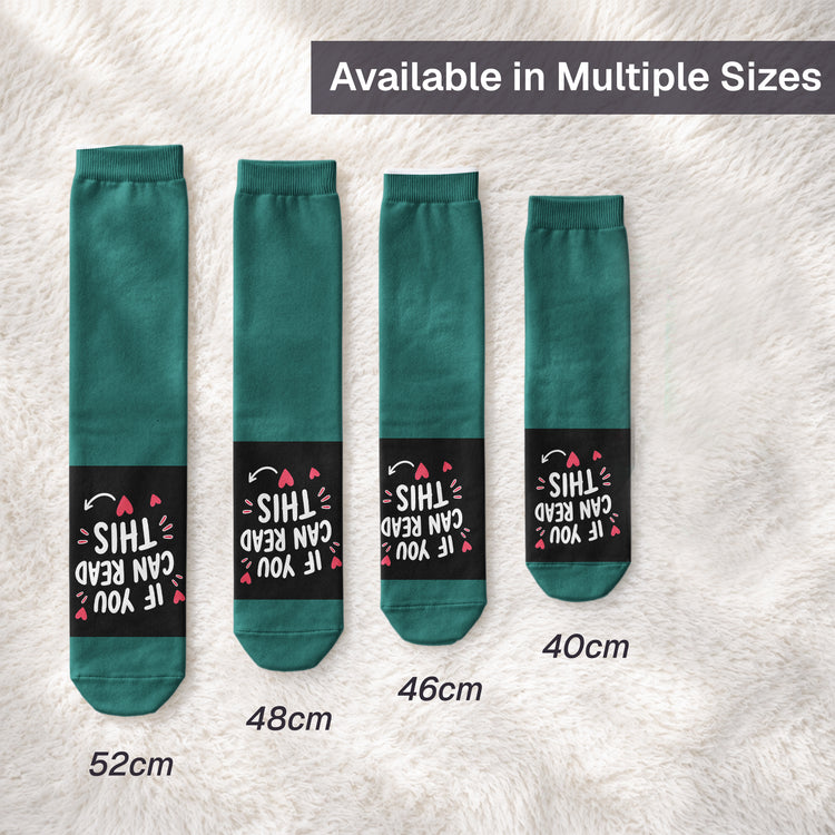 If You Can Read This ... Let'S Have Funny Naughty Novelty Couples Matching - Personalized Socks 2