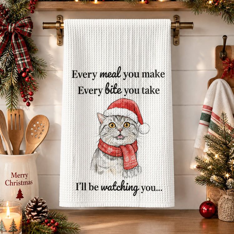 I’ll Be Watching You Custom Pet Portrait Watercolor Art - Personalized Kitchen Towel 2