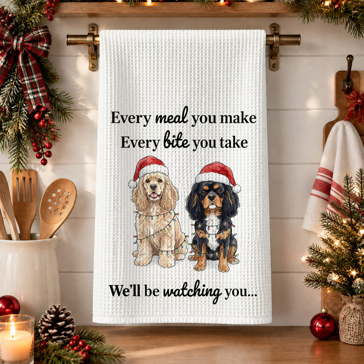 I’ll Be Watching You Custom Pet Portrait Watercolor Art - Personalized Kitchen Towel 3
