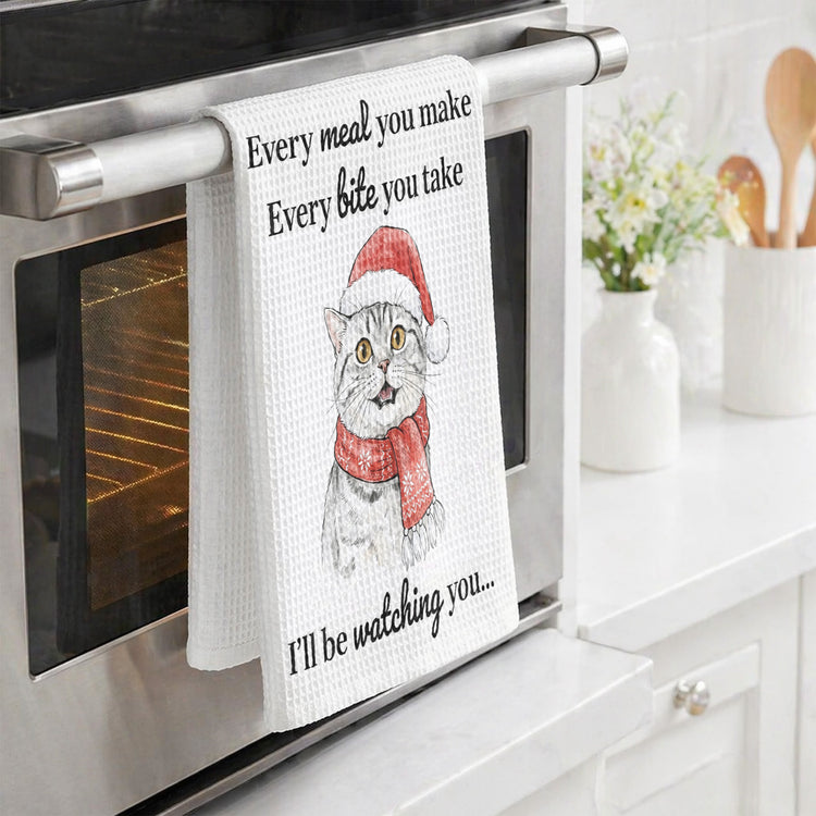 I’ll Be Watching You Custom Pet Portrait Watercolor Art - Personalized Kitchen Towel 6