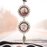 I'll Carry You With Me Until I See You Custom Photo Stained Glass Art - Personalized Car Ornament 3
