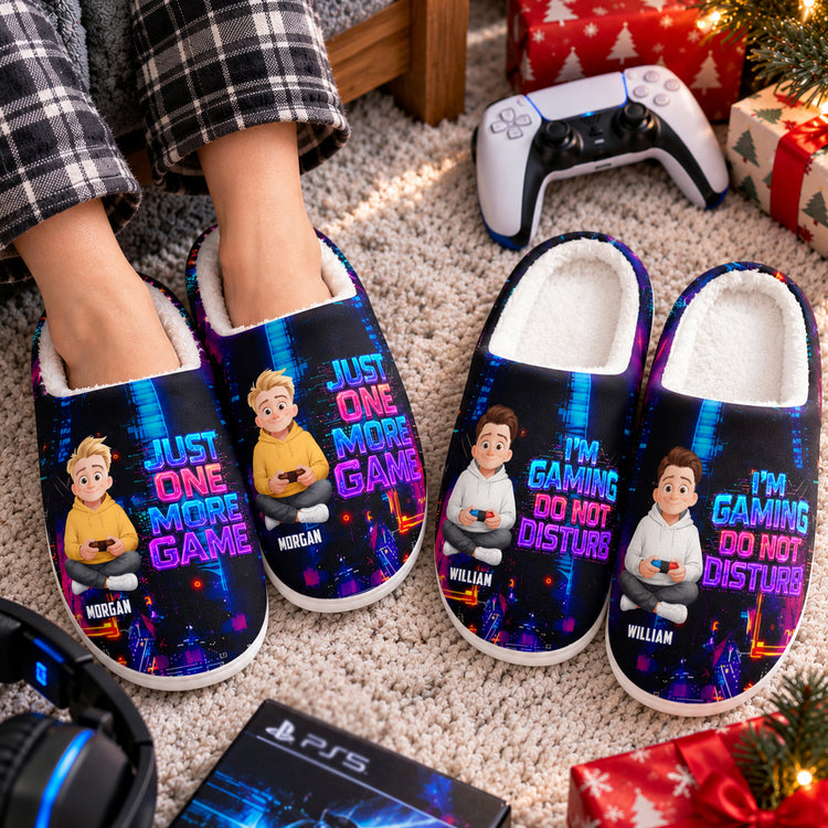 I'M Gaming Do Not Disturb - Personalized Slippers 1