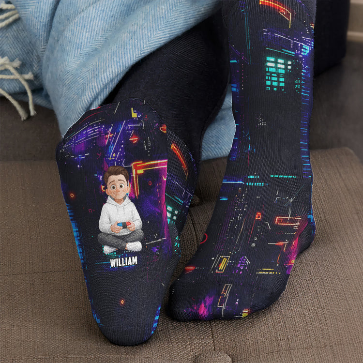 I'M Gaming Do Not Disturb - Personalized Socks 5