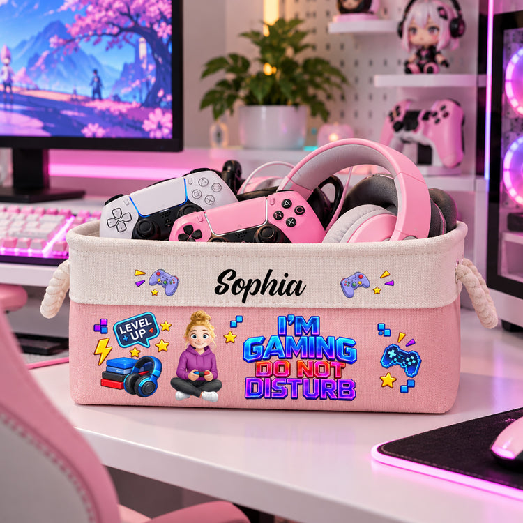 I'M Gaming Do Not Disturb - Personalized Storage Basket 2
