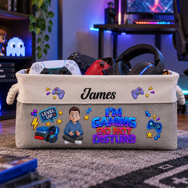 I'M Gaming Do Not Disturb - Personalized Storage Basket 4