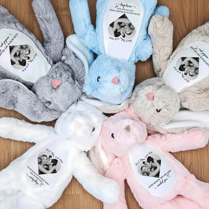 I’m Jealous Of People Who Get To See You Every Day - Long Distance Couples - Personalized Bunny Plush 5