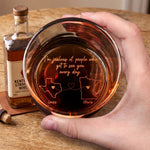 I’m Jealous Of People Who Get To See You Every Day - Long Distance Gift - Personalized Whiskey Glass 1