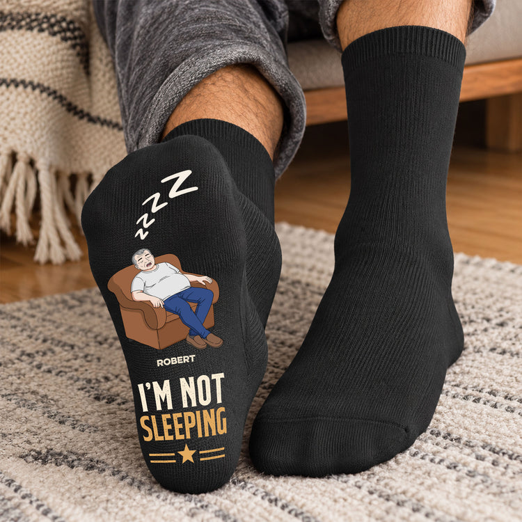 I’m Not Sleeping I’M Just Resting My Eyes - For Him, Husband, Dad, Grandpa - Personalized Socks 2