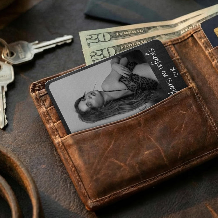 I'm Yours No Refunds Custom Photo Funny Gifts For Husband, Boyfriend - Personalized Wallet Card 4