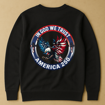 In God We Trust America 250 - Back Printed Shirt