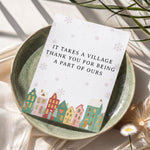It Takes A Village Thank You Gift For Teacher Appreciation, Coworkers, Boss, Team - Personalized Cards 2