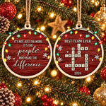 It’s Not Just The Work, It’s The People Who Make The Difference - Custom Crossword Names - Personalized Ornament 1