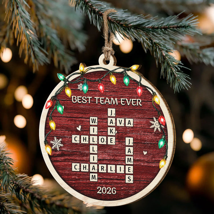 It’s Not Just The Work, It’s The People Who Make The Difference - Custom Crossword Names - Personalized Ornament 2