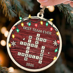 It’s Not Just The Work, It’s The People Who Make The Difference - Custom Crossword Names - Personalized Ornament 3